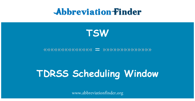 TSW: TDRSS-iskedar tat-tieqa
