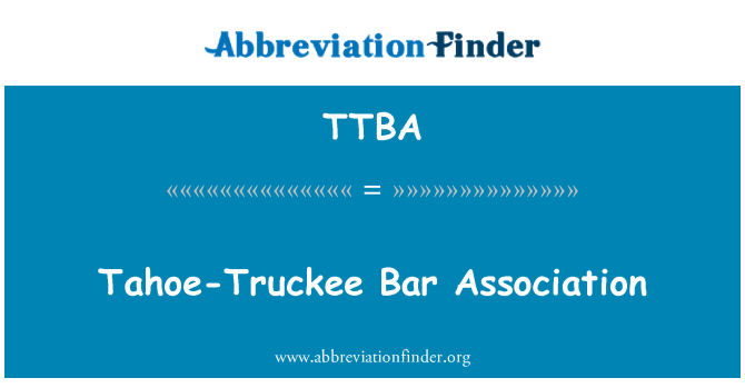 TTBA: Tahoe-Truckee Baroului