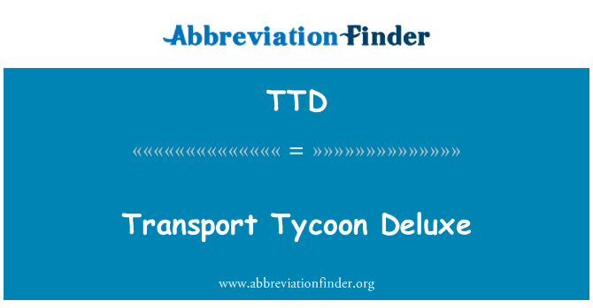 TTD: Transport Tycoon Deluxe