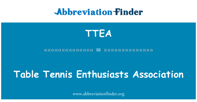 TTEA: Associazione di appassionati di tennis da tavolo