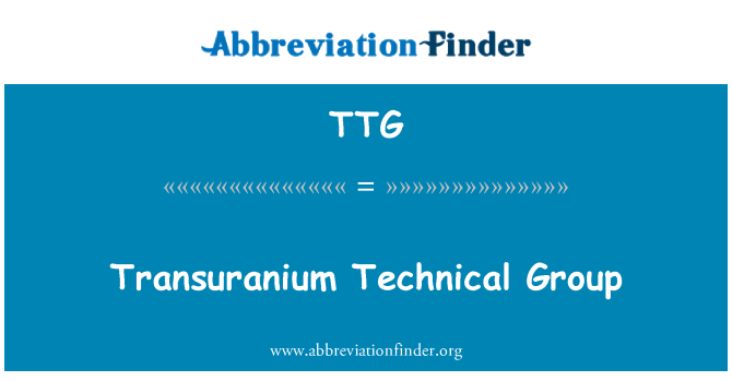 TTG: Grup tècnic transuranium