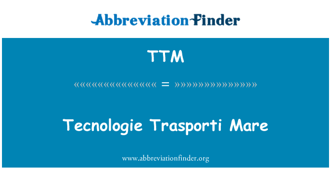 TTM: Tecnologie Trasporti manman chwal