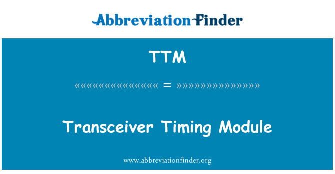 TTM: Трансивер модуль времени
