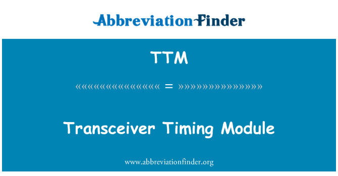 TTM: Siųstuvo-imtuvo laiko modulis