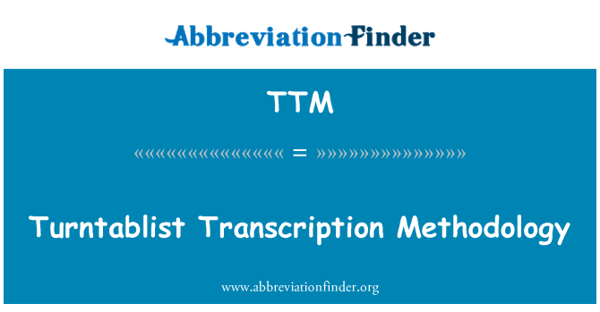 TTM: Metodología de transcripción turntablistas