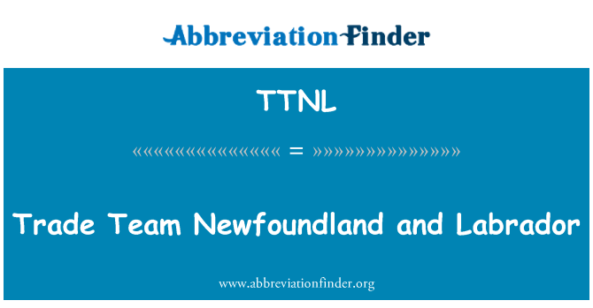 TTNL: व्यापार टीम Newfoundland और लैब्राडोर