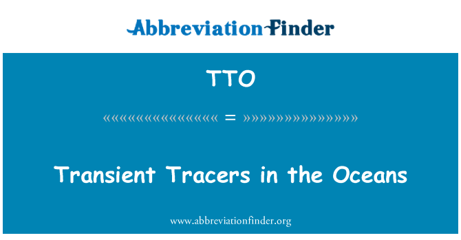 TTO: Traçadores transitórias nos oceanos