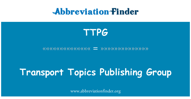 TTPG: תחבורה נושאי פרסום קבוצה