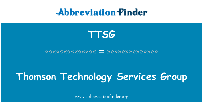 TTSG: Thomson Technology Services Group