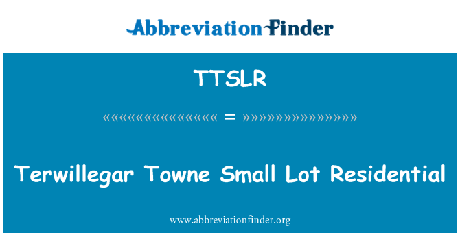 TTSLR: Terwillegar Towne Small Lot Residential