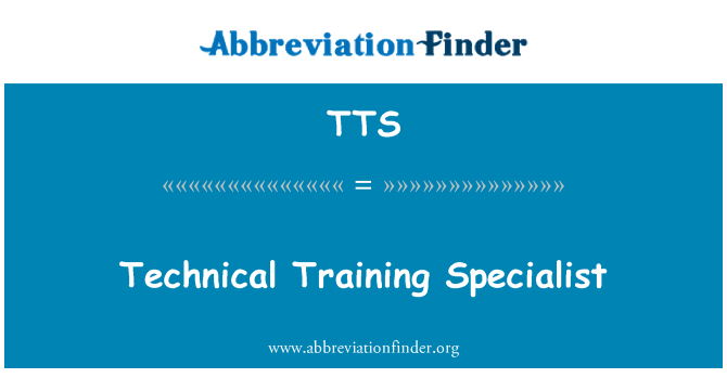 TTS: Technisches Training Specialist