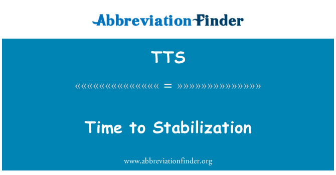 TTS: Čas na stabilizaci