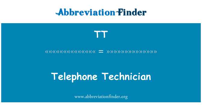 TT: Técnico de telefone