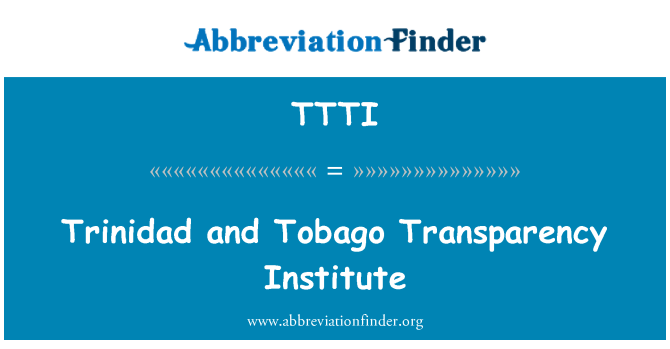 TTTI: Istituto di trasparenza di Trinidad e Tobago