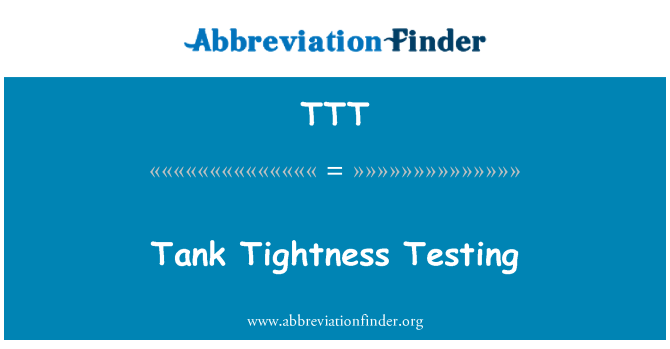 TTT: It-tank felħan għall-ittestjar