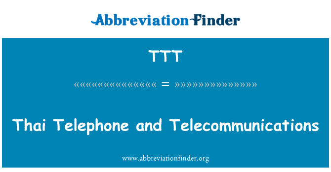 TTT: Tay telefon ve telekomünikasyon