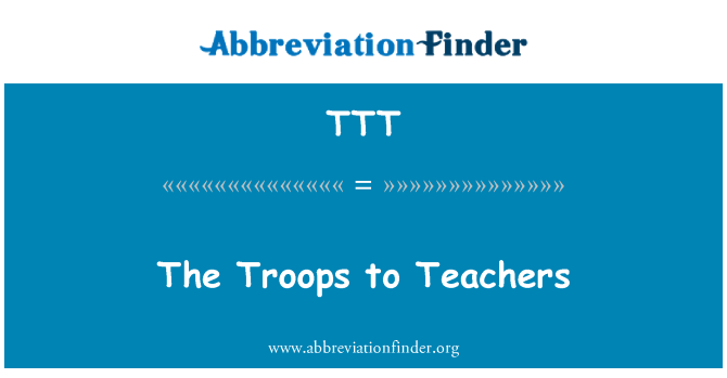 TTT: Las tropas a maestros