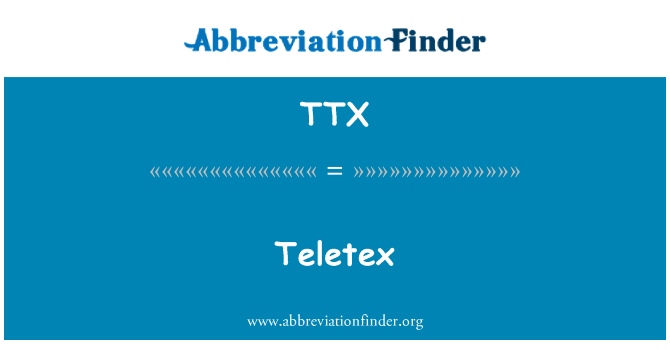 TTX: Teletex