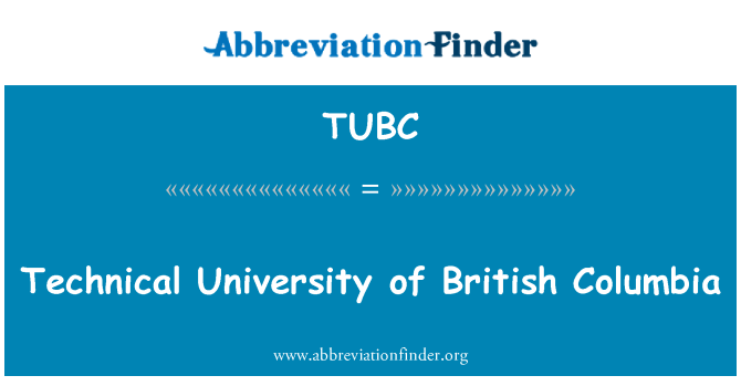 TUBC: Università tecnica della Columbia britannica