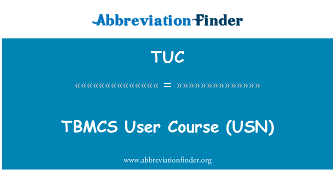 TUC: TBMCS gebruiker cursus (USN)