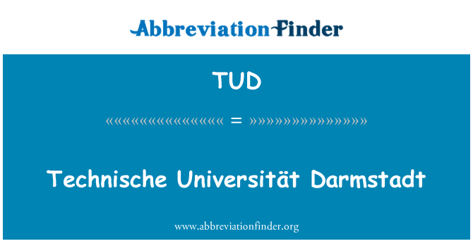 TUD: Technische Universität Darmstadt