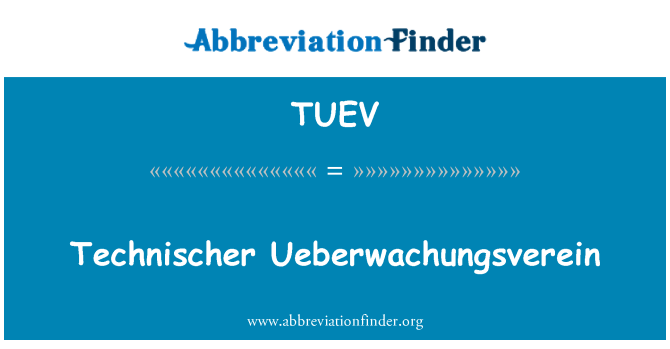 TUEV: Действующая Ueberwachungsverein