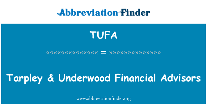 TUFA: Tarpley & Underwood en finansye