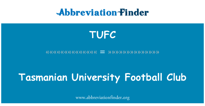 TUFC: Clwb pêl-droed Tasmania Prifysgol