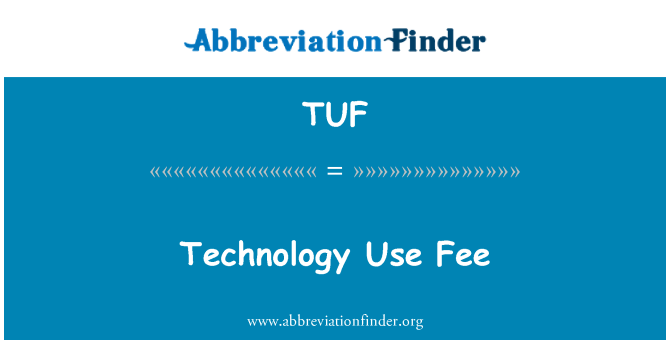 TUF: Tassa di uso di tecnologia