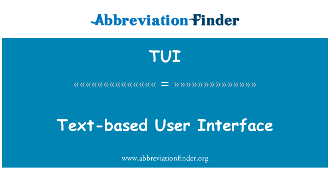 TUI: 基於文本的使用者介面