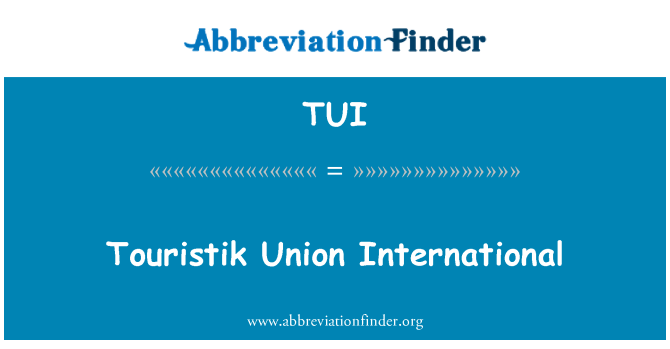 TUI: Touristik Union International