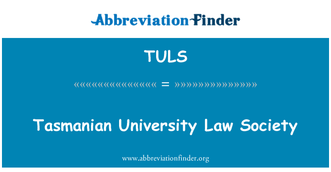 TULS: Inivèsite tasmanie lwa sosyete
