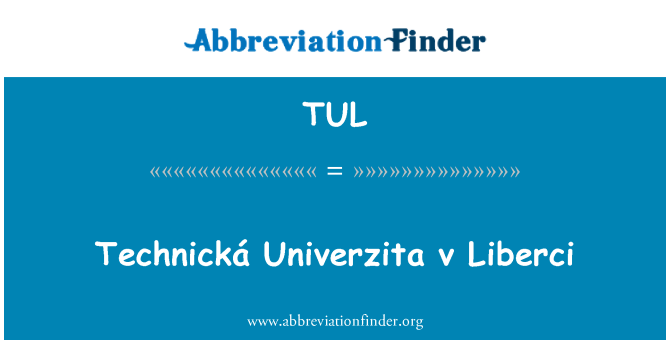 TUL: TechnickÃ¡ Univerzita v Liberci