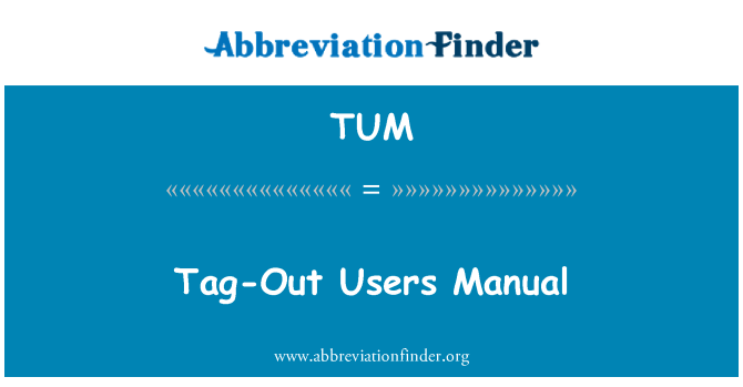 TUM: 标记出用户手册