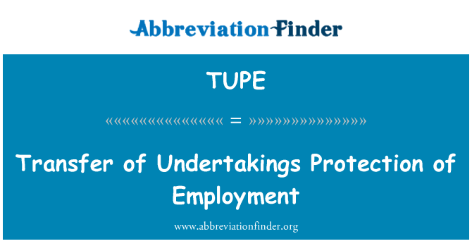 TUPE: 轉讓的承諾保護就業