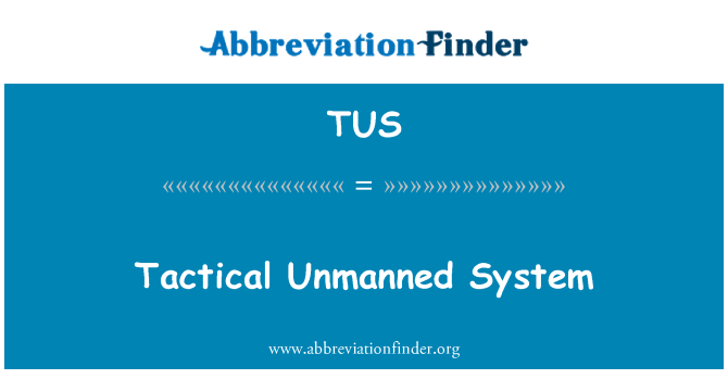 TUS: 戰術無人值守的系統