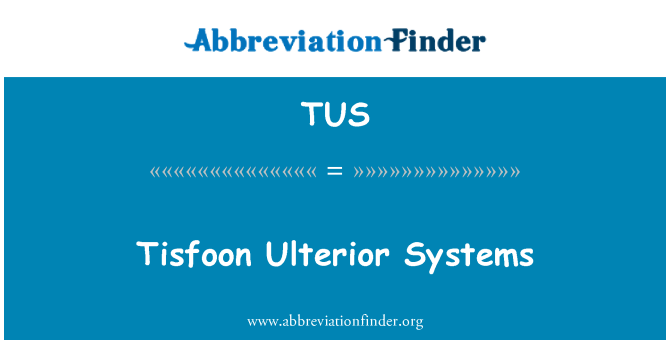 TUS: Tisfoon Ulterior systemen