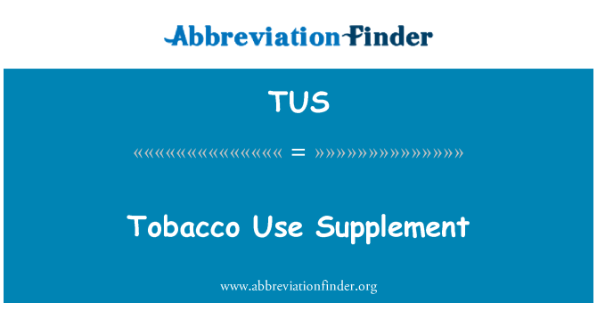 TUS: Supplemento uso di tabacco