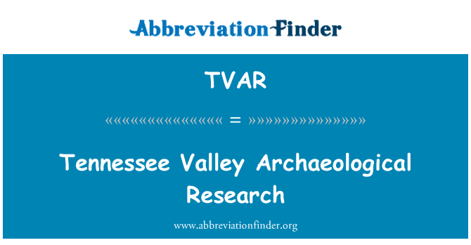 TVAR: Archeologický výzkum Tennessee Valley