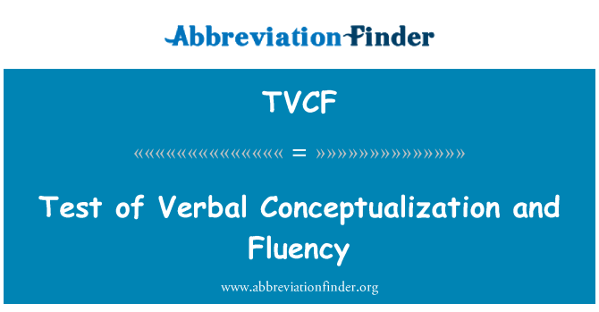 TVCF: It-test ta ' Conceptualization verbali u tajjeb