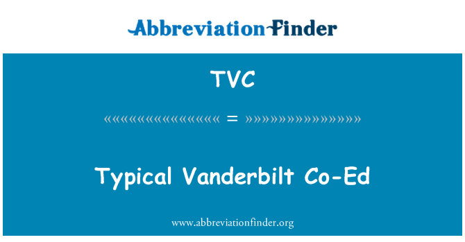 TVC: Vanderbilt typique Co-Ed