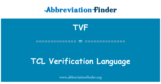 TVF: TCL verifikation sprog