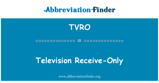 TVRO: Телевизия получават само