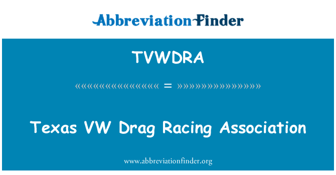 TVWDRA: VW Drag Racing Asociación