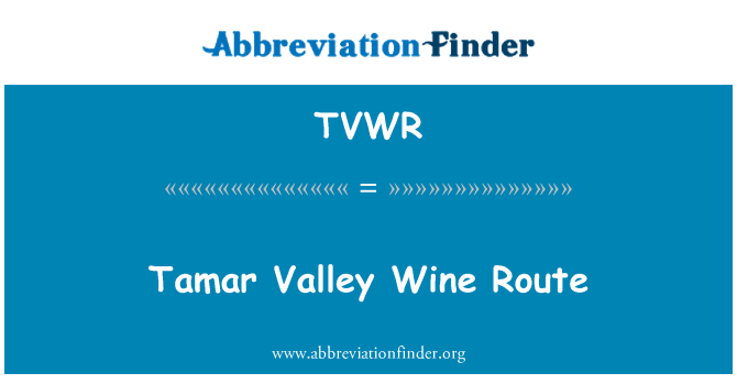 TVWR: Tamar Valley borút