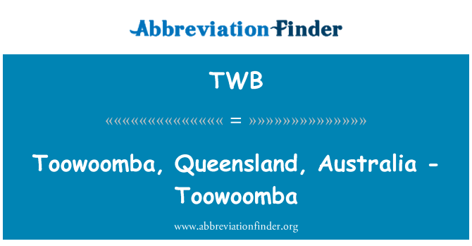 TWB: Toowoomba, Queensland, Australien - Toowoomba