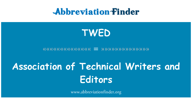 TWED: Združenje tehnični pisatelji in uredniki