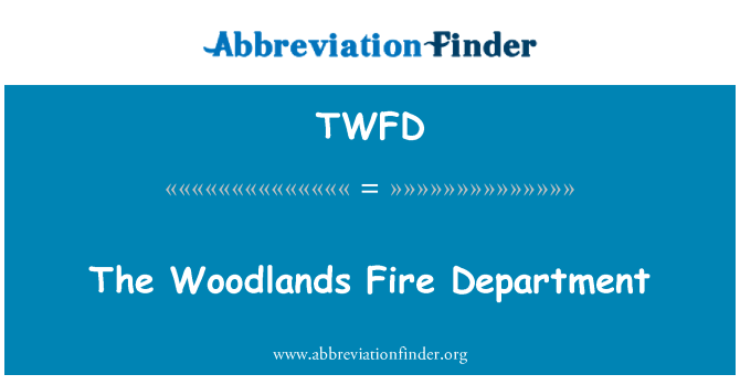 TWFD: I vigili del fuoco Woodlands