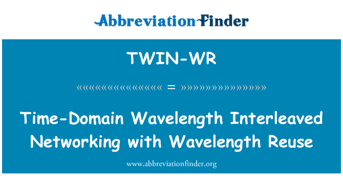 TWIN-WR: Wavelength ta ' dominju tal-ħin Interleaved Networking mal-Wavelength użu mill-ġdid