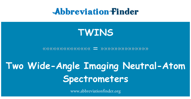 TWINS: Zwei Weitwinkel Imaging neutralen Atom-Spektrometer